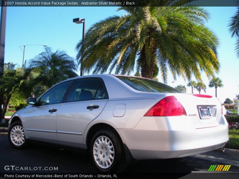 Alabaster Silver Metallic / Black 2007 Honda Accord Value Package Sedan