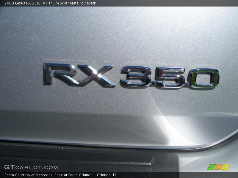 Millenium Silver Metallic / Black 2008 Lexus RX 350