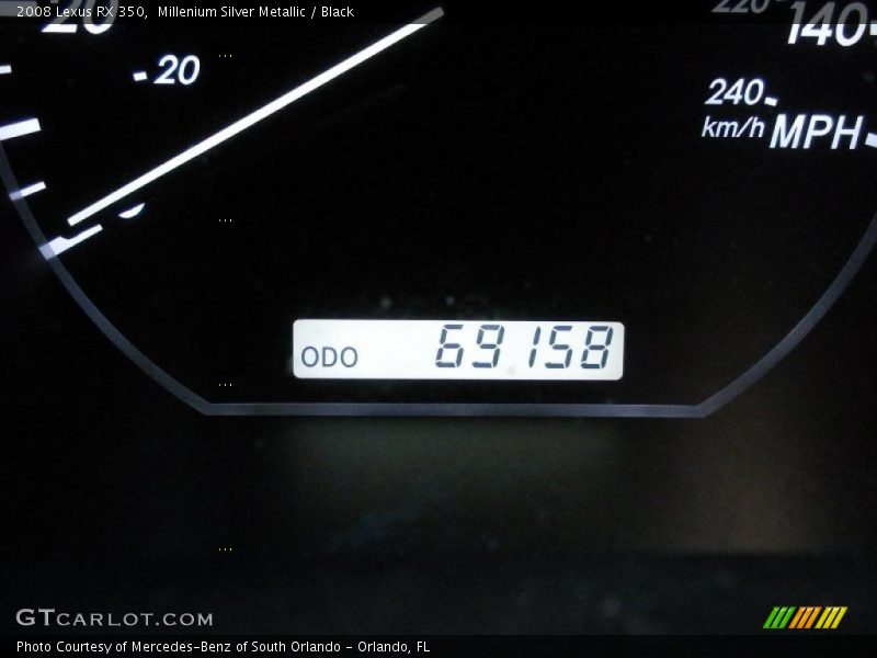 Millenium Silver Metallic / Black 2008 Lexus RX 350