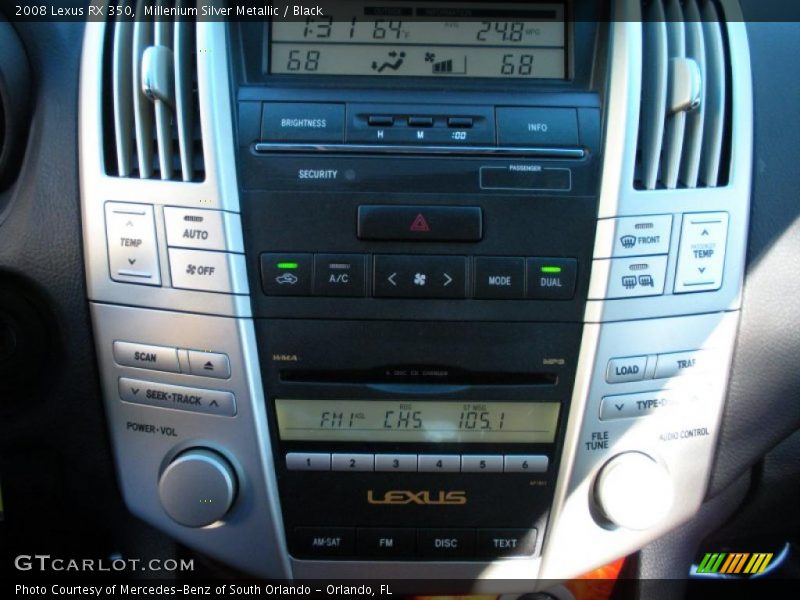 Millenium Silver Metallic / Black 2008 Lexus RX 350