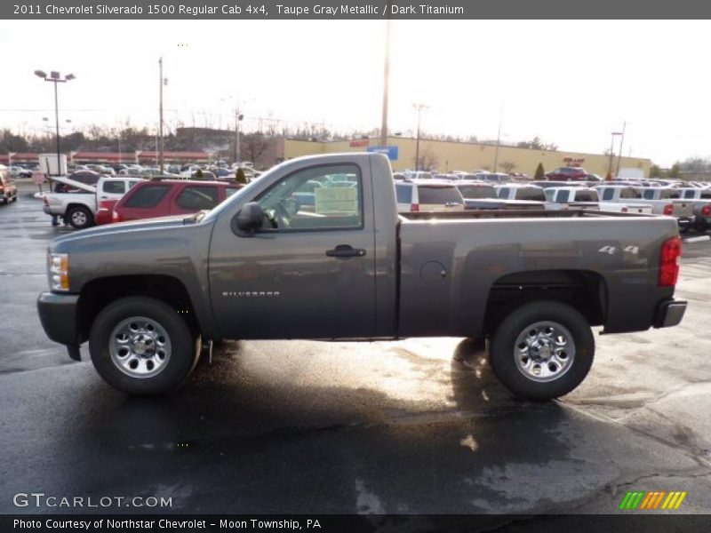 Taupe Gray Metallic / Dark Titanium 2011 Chevrolet Silverado 1500 Regular Cab 4x4