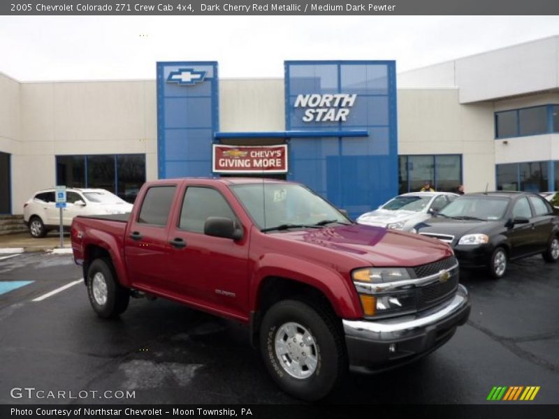 Dark Cherry Red Metallic / Medium Dark Pewter 2005 Chevrolet Colorado Z71 Crew Cab 4x4