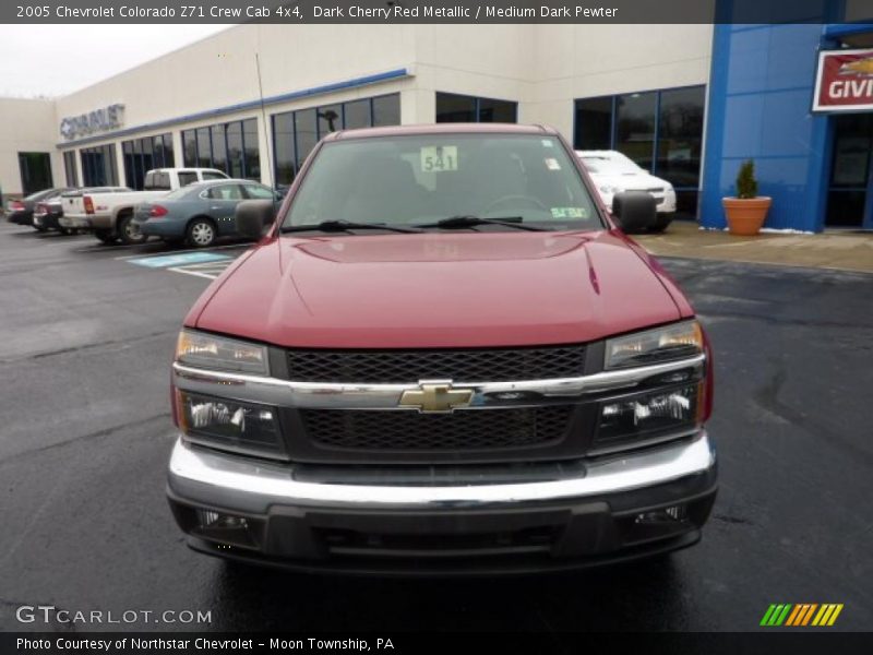 Dark Cherry Red Metallic / Medium Dark Pewter 2005 Chevrolet Colorado Z71 Crew Cab 4x4