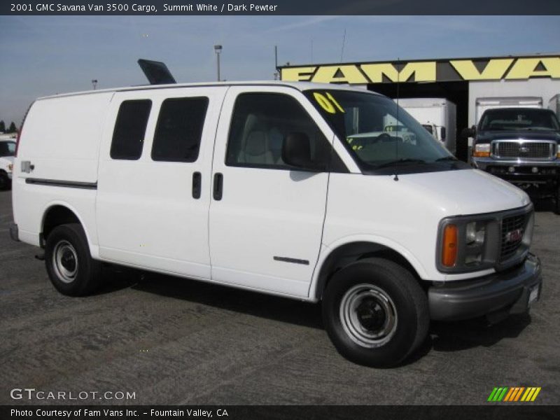 Summit White / Dark Pewter 2001 GMC Savana Van 3500 Cargo