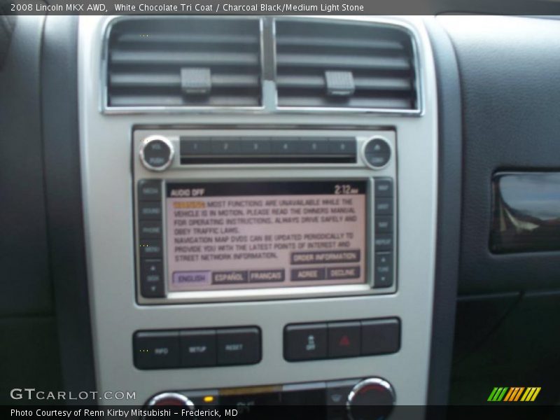 White Chocolate Tri Coat / Charcoal Black/Medium Light Stone 2008 Lincoln MKX AWD