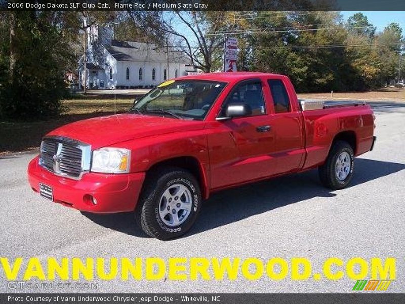 Flame Red / Medium Slate Gray 2006 Dodge Dakota SLT Club Cab