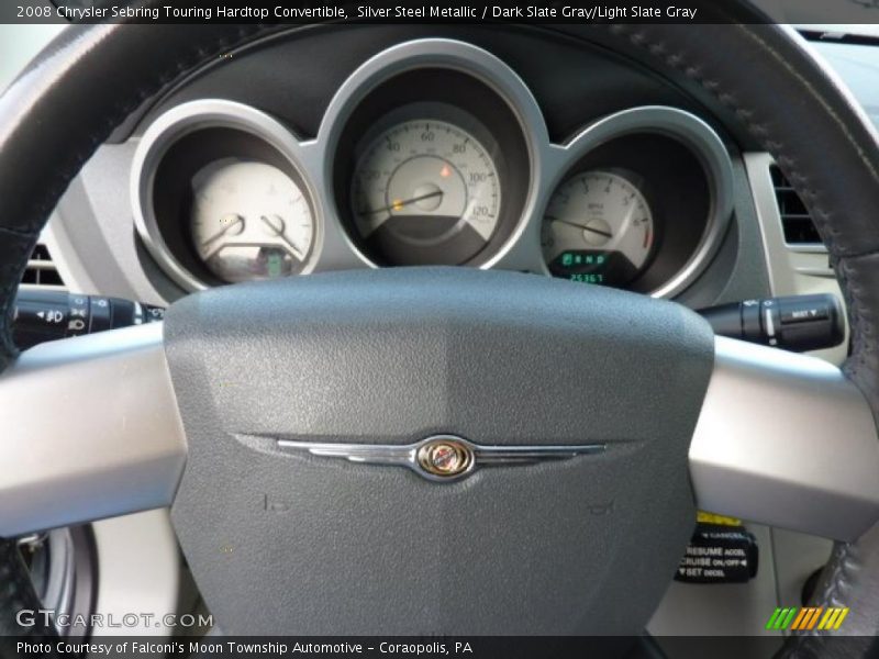 Silver Steel Metallic / Dark Slate Gray/Light Slate Gray 2008 Chrysler Sebring Touring Hardtop Convertible