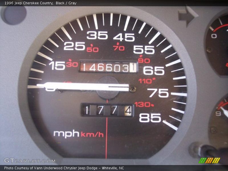 Black / Gray 1996 Jeep Cherokee Country