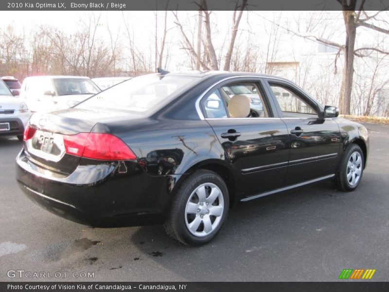 Ebony Black / Beige 2010 Kia Optima LX
