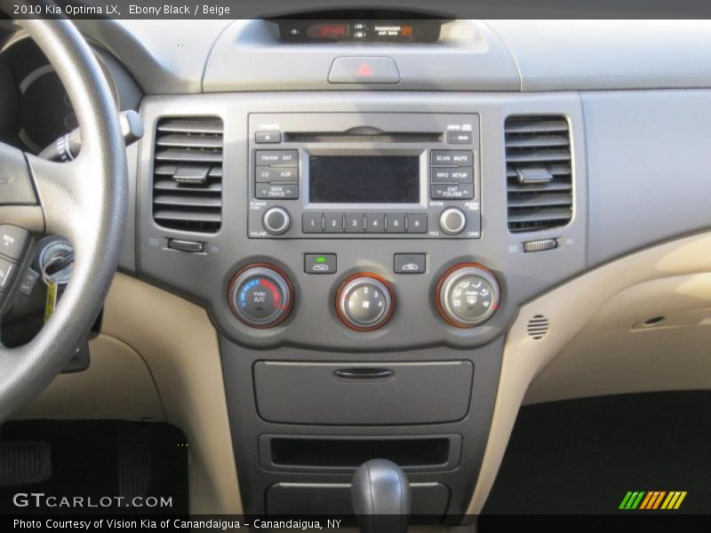 Ebony Black / Beige 2010 Kia Optima LX
