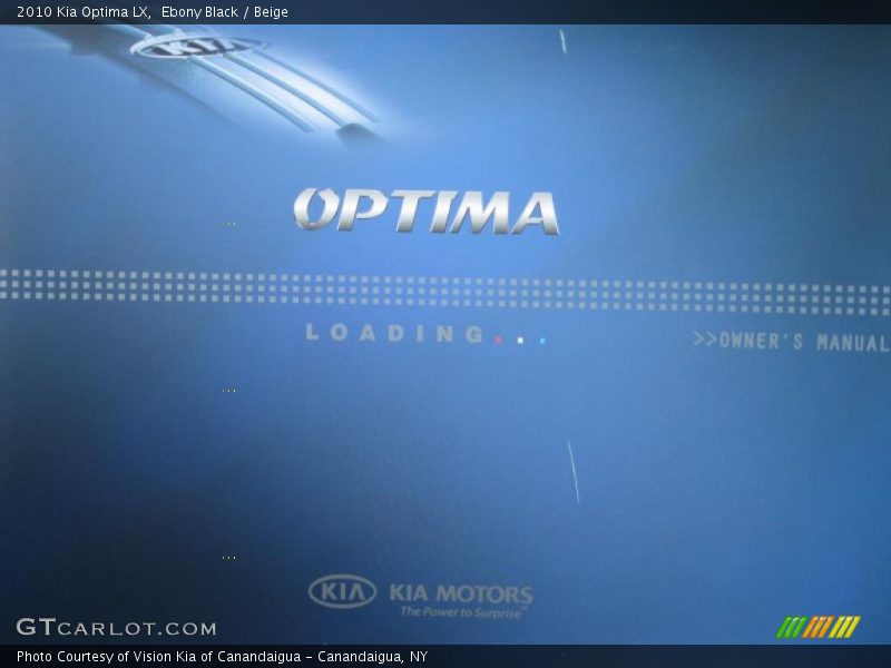 Ebony Black / Beige 2010 Kia Optima LX