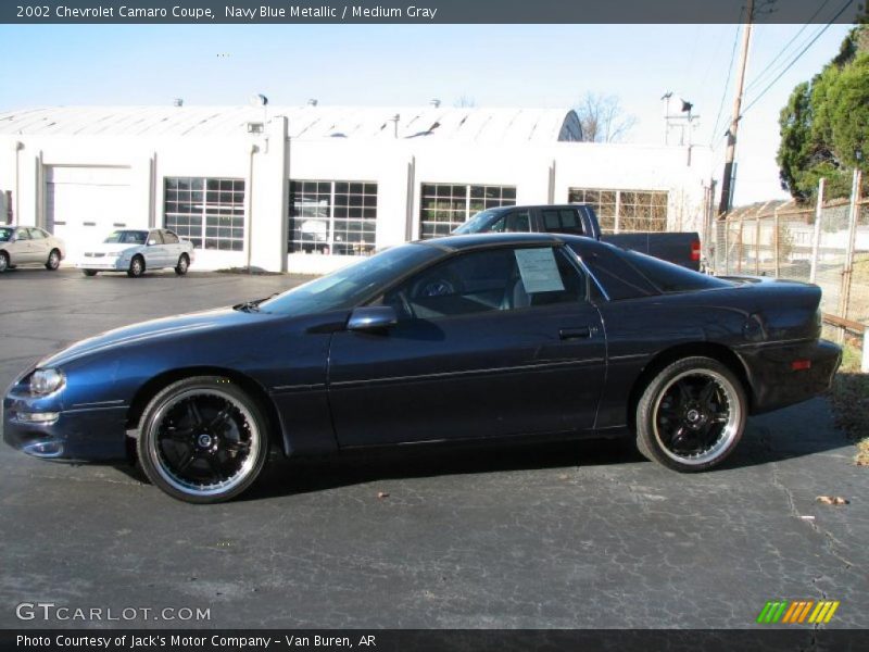 Navy Blue Metallic / Medium Gray 2002 Chevrolet Camaro Coupe