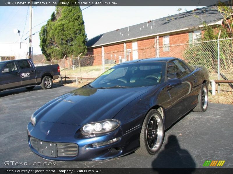 Navy Blue Metallic / Medium Gray 2002 Chevrolet Camaro Coupe