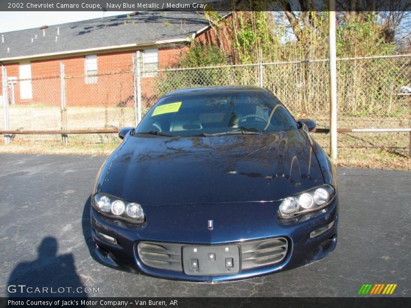 Navy Blue Metallic / Medium Gray 2002 Chevrolet Camaro Coupe