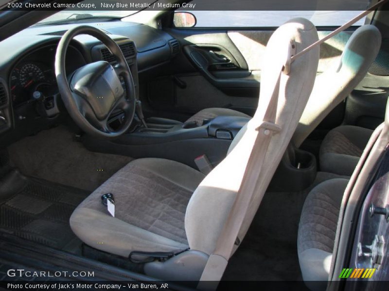 Navy Blue Metallic / Medium Gray 2002 Chevrolet Camaro Coupe