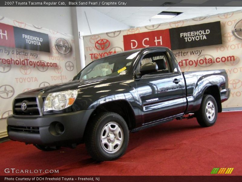 Black Sand Pearl / Graphite Gray 2007 Toyota Tacoma Regular Cab