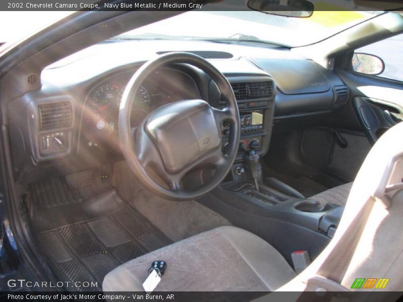 Navy Blue Metallic / Medium Gray 2002 Chevrolet Camaro Coupe