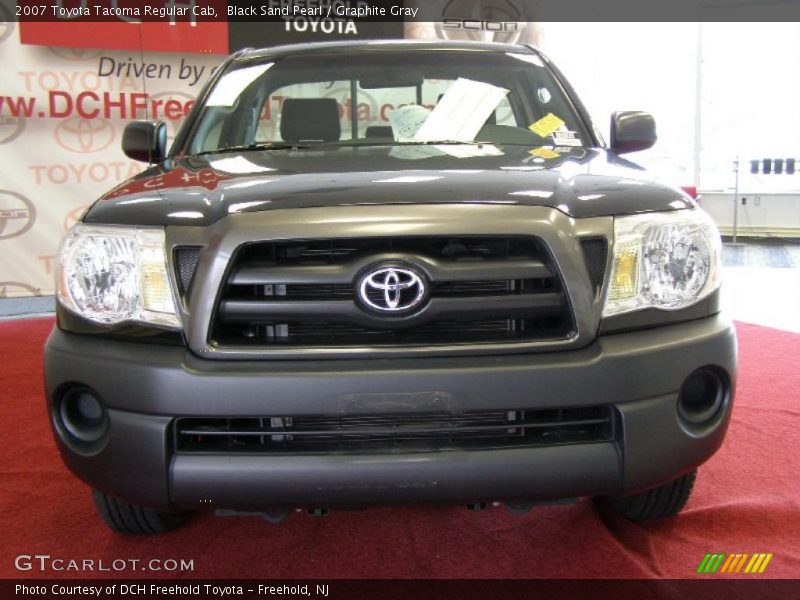 Black Sand Pearl / Graphite Gray 2007 Toyota Tacoma Regular Cab