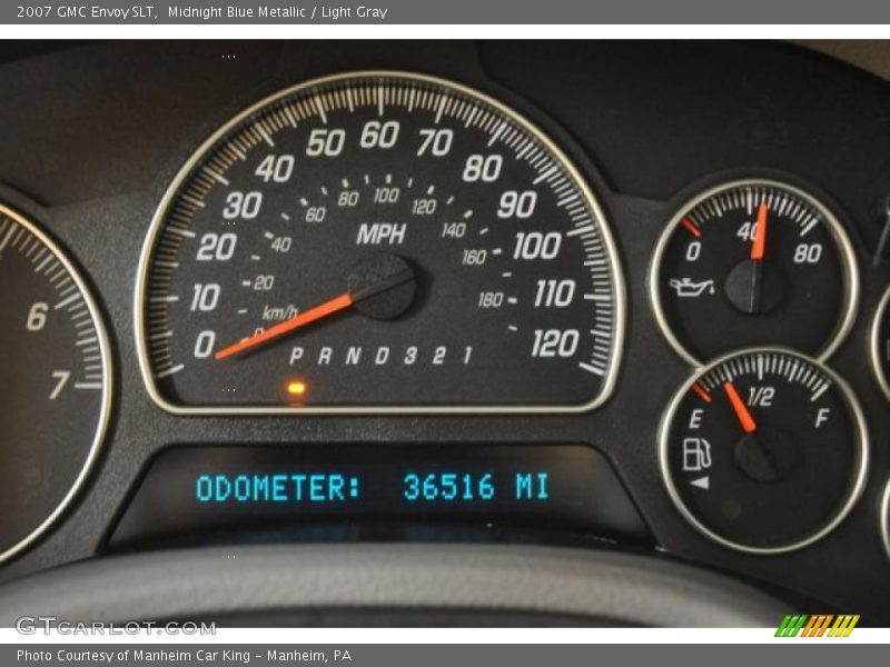 Midnight Blue Metallic / Light Gray 2007 GMC Envoy SLT