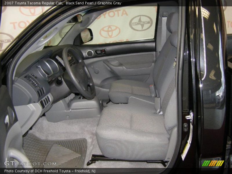 Black Sand Pearl / Graphite Gray 2007 Toyota Tacoma Regular Cab