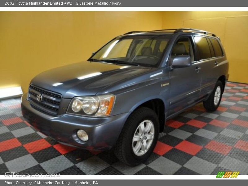 Bluestone Metallic / Ivory 2003 Toyota Highlander Limited 4WD