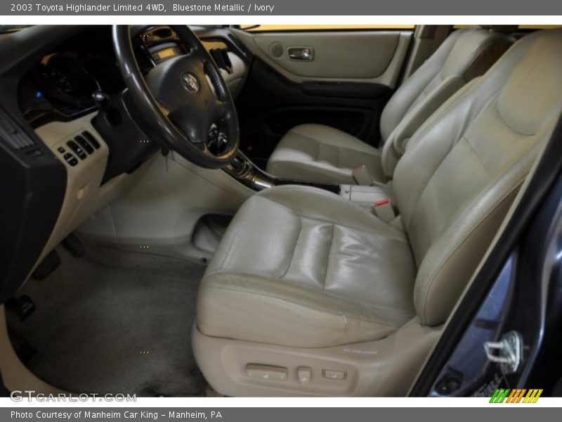 Bluestone Metallic / Ivory 2003 Toyota Highlander Limited 4WD