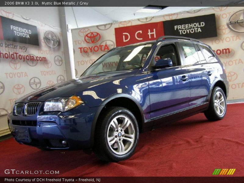 Mystic Blue Metallic / Grey 2006 BMW X3 3.0i
