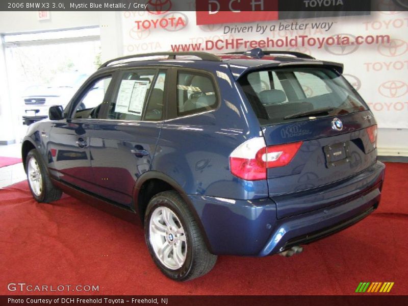 Mystic Blue Metallic / Grey 2006 BMW X3 3.0i