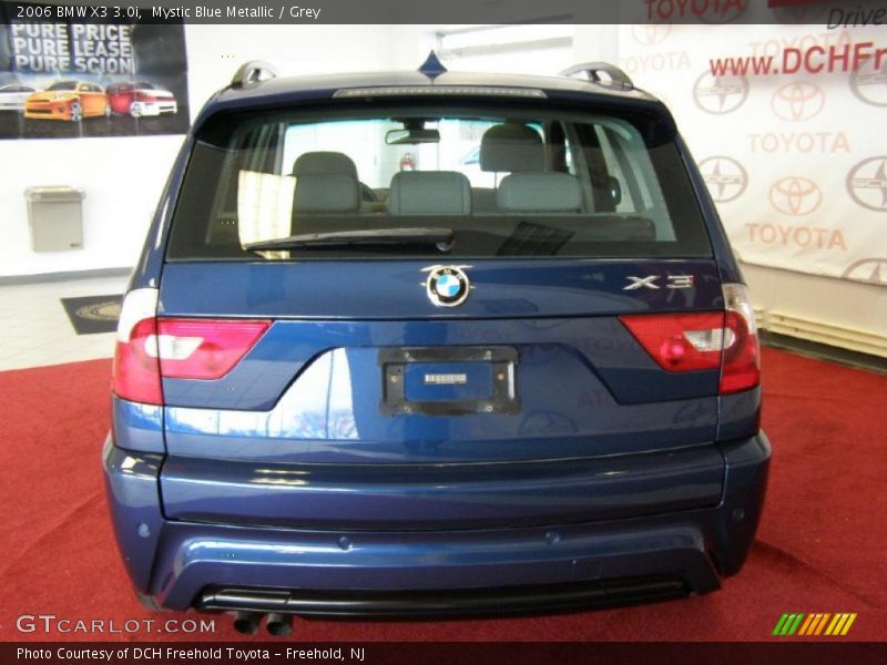 Mystic Blue Metallic / Grey 2006 BMW X3 3.0i