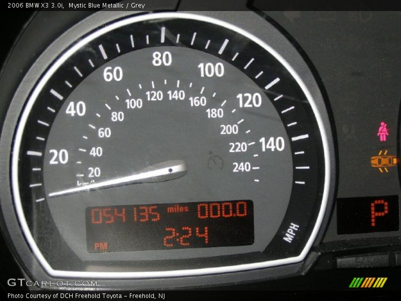 Mystic Blue Metallic / Grey 2006 BMW X3 3.0i