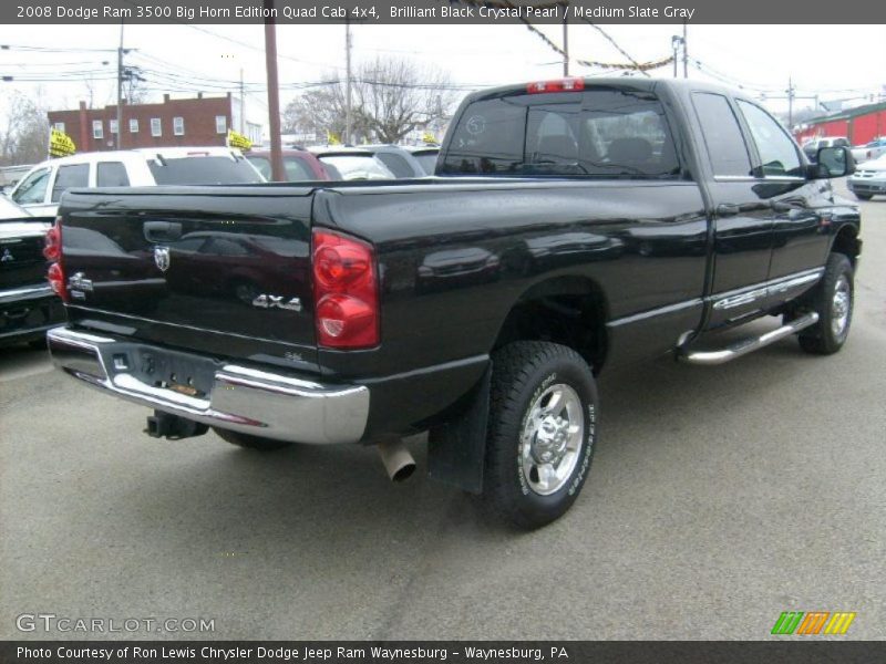 Brilliant Black Crystal Pearl / Medium Slate Gray 2008 Dodge Ram 3500 Big Horn Edition Quad Cab 4x4