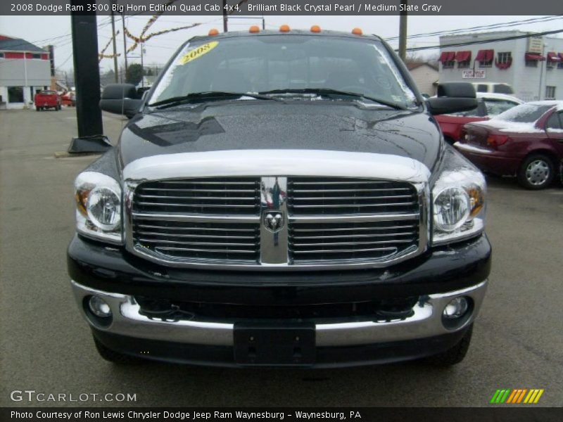 Brilliant Black Crystal Pearl / Medium Slate Gray 2008 Dodge Ram 3500 Big Horn Edition Quad Cab 4x4