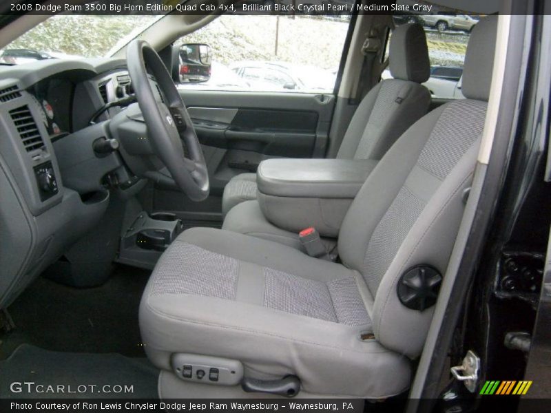 Brilliant Black Crystal Pearl / Medium Slate Gray 2008 Dodge Ram 3500 Big Horn Edition Quad Cab 4x4