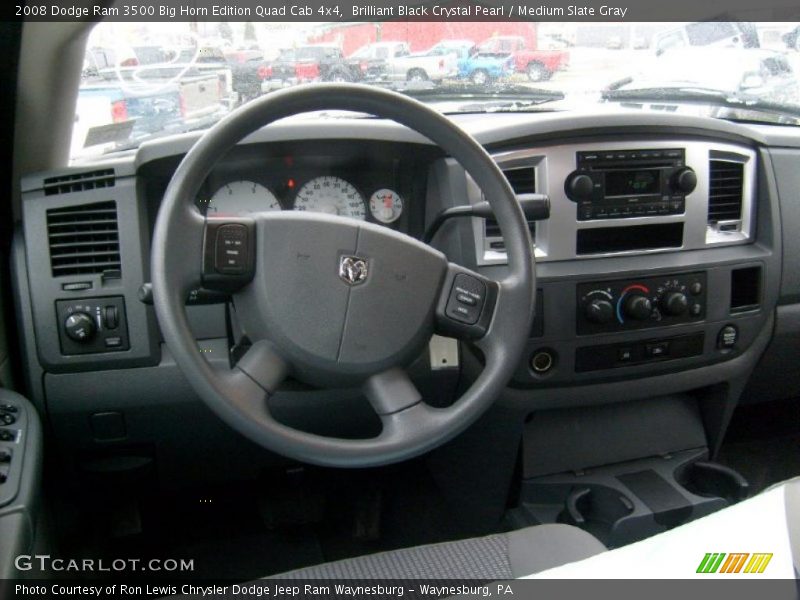 Brilliant Black Crystal Pearl / Medium Slate Gray 2008 Dodge Ram 3500 Big Horn Edition Quad Cab 4x4