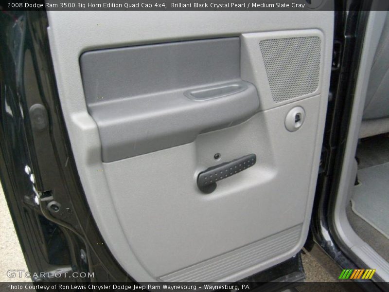 Brilliant Black Crystal Pearl / Medium Slate Gray 2008 Dodge Ram 3500 Big Horn Edition Quad Cab 4x4