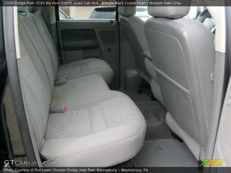 Brilliant Black Crystal Pearl / Medium Slate Gray 2008 Dodge Ram 3500 Big Horn Edition Quad Cab 4x4