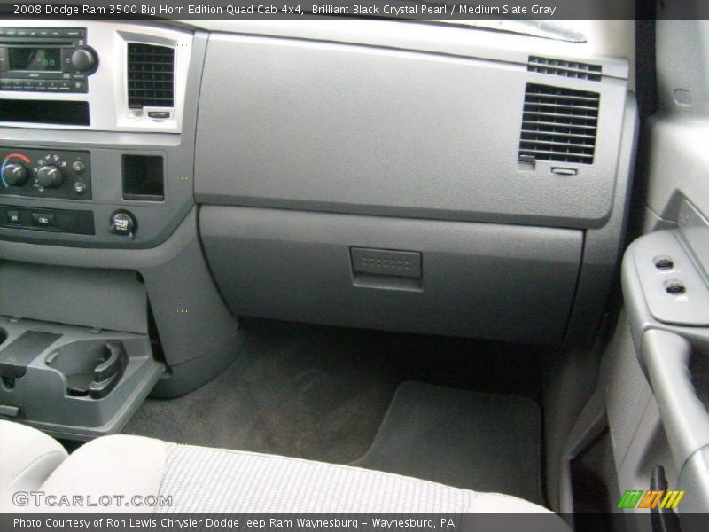 Brilliant Black Crystal Pearl / Medium Slate Gray 2008 Dodge Ram 3500 Big Horn Edition Quad Cab 4x4
