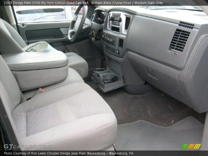 Brilliant Black Crystal Pearl / Medium Slate Gray 2008 Dodge Ram 3500 Big Horn Edition Quad Cab 4x4