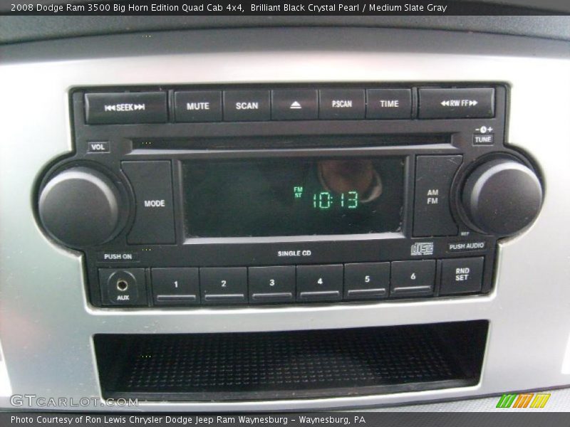 Brilliant Black Crystal Pearl / Medium Slate Gray 2008 Dodge Ram 3500 Big Horn Edition Quad Cab 4x4