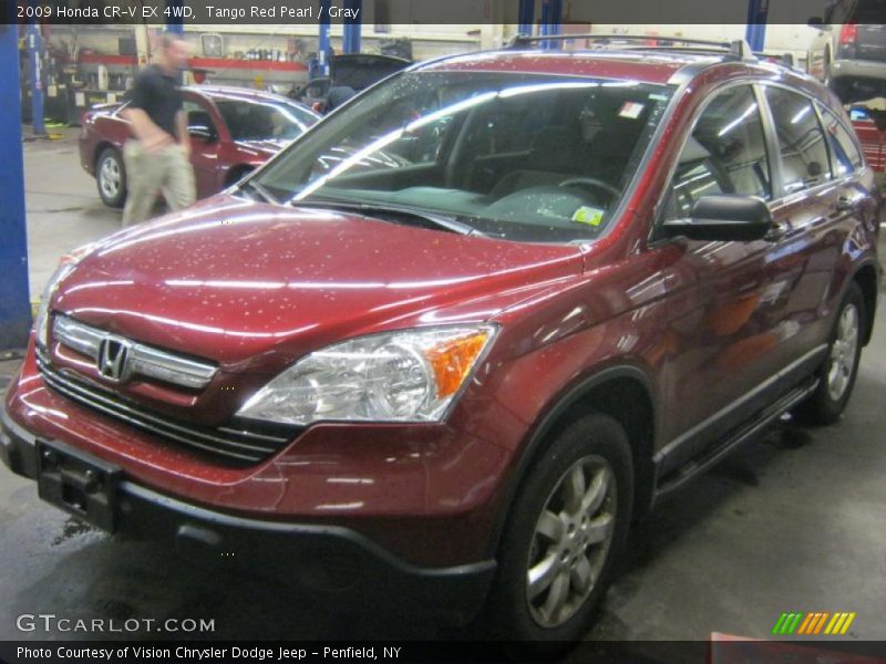 Tango Red Pearl / Gray 2009 Honda CR-V EX 4WD