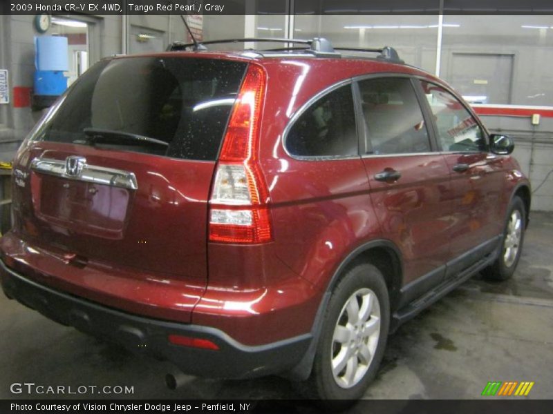 Tango Red Pearl / Gray 2009 Honda CR-V EX 4WD