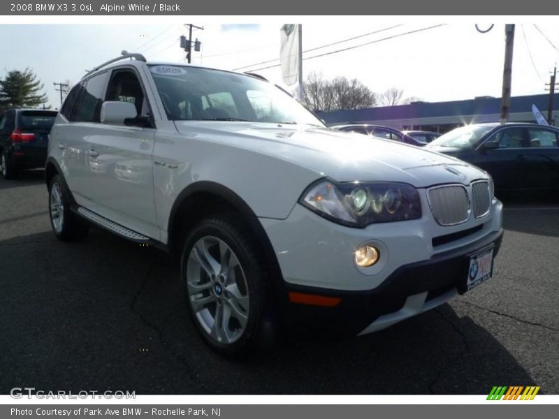 Alpine White / Black 2008 BMW X3 3.0si