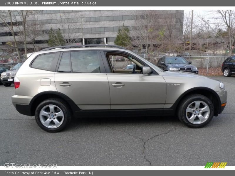 Platinum Bronze Metallic / Beige 2008 BMW X3 3.0si