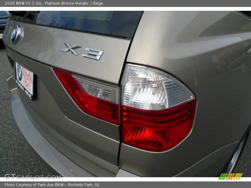 Platinum Bronze Metallic / Beige 2008 BMW X3 3.0si