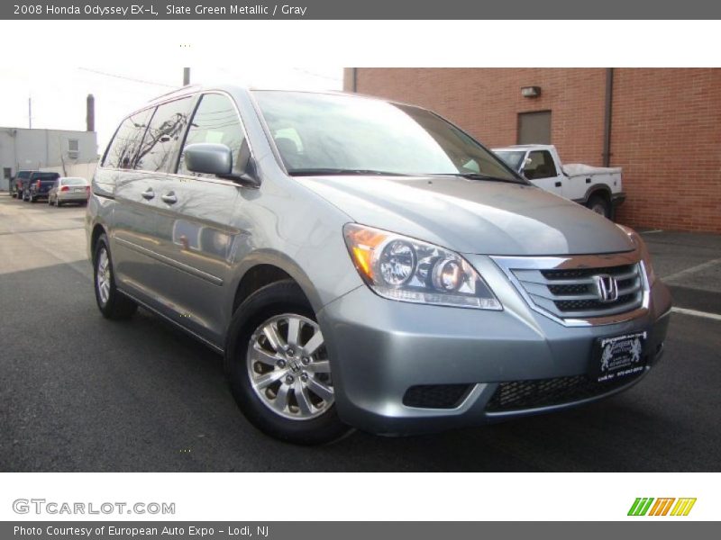 Slate Green Metallic / Gray 2008 Honda Odyssey EX-L