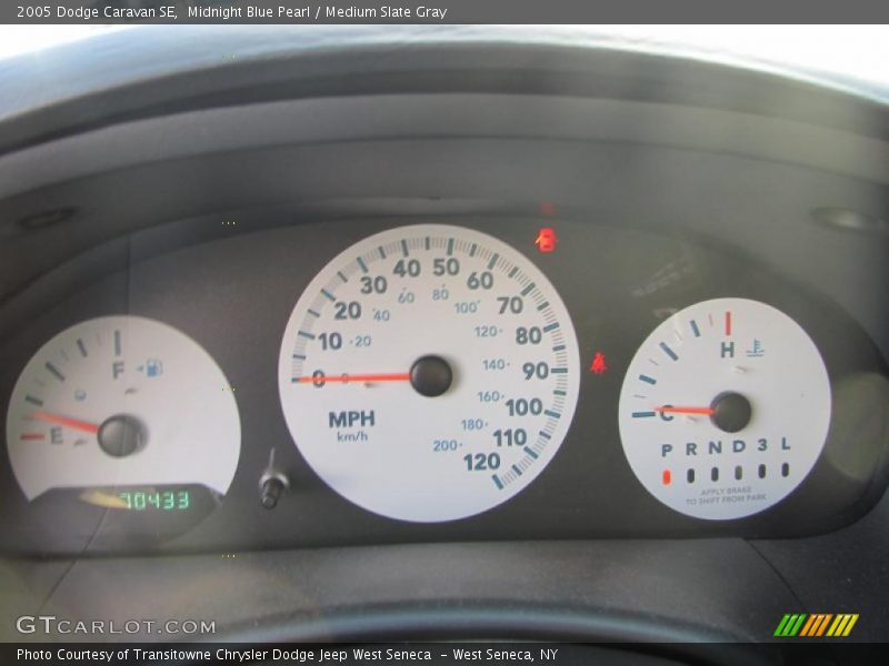 Midnight Blue Pearl / Medium Slate Gray 2005 Dodge Caravan SE