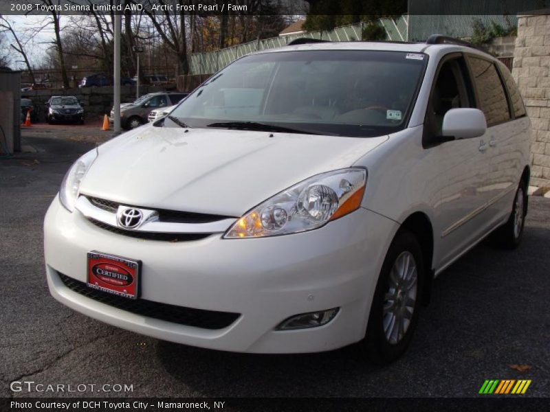 Arctic Frost Pearl / Fawn 2008 Toyota Sienna Limited AWD