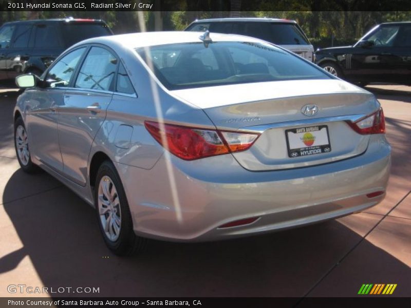 Radiant Silver / Gray 2011 Hyundai Sonata GLS