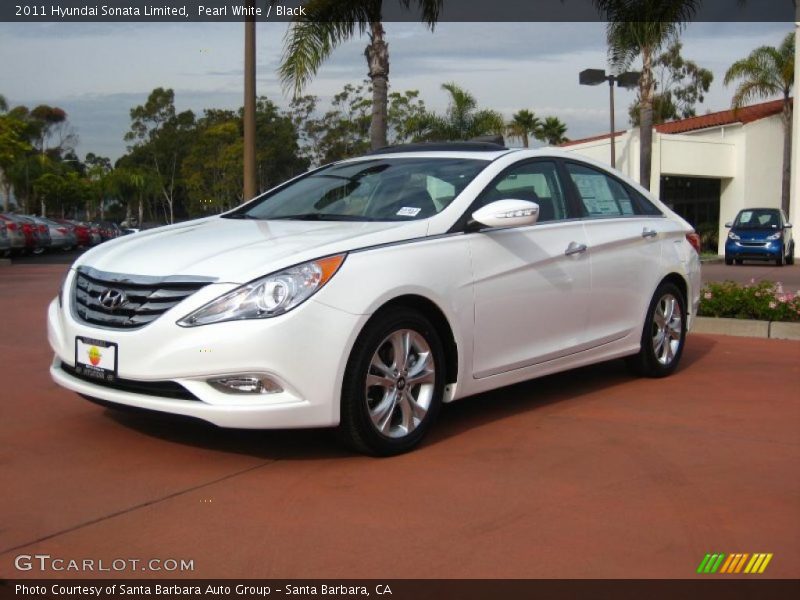Pearl White / Black 2011 Hyundai Sonata Limited