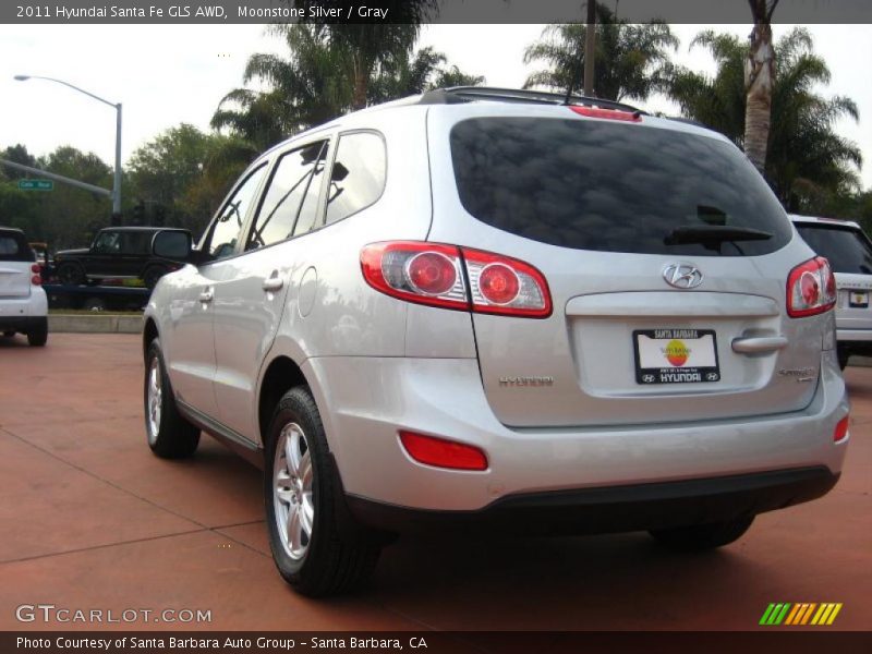 Moonstone Silver / Gray 2011 Hyundai Santa Fe GLS AWD